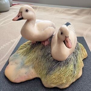 Vintage Schmid duck figure, artist Chris Leiter, Scotland, 1982